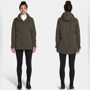 The North Face Westoak City Olive Green Trench Jacket.